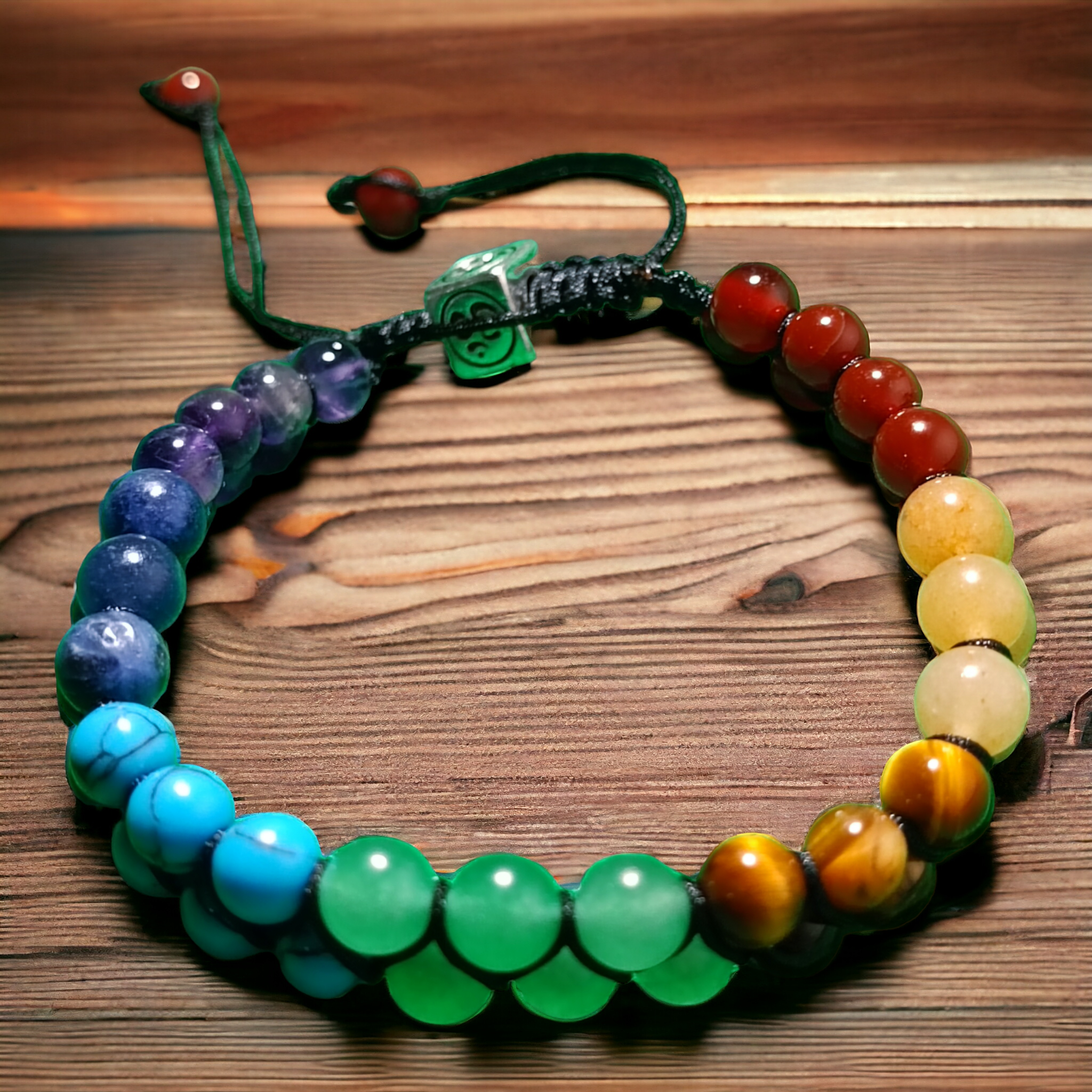 Pulsera de energía arcoíris - Diseño de doble 7 Chakras